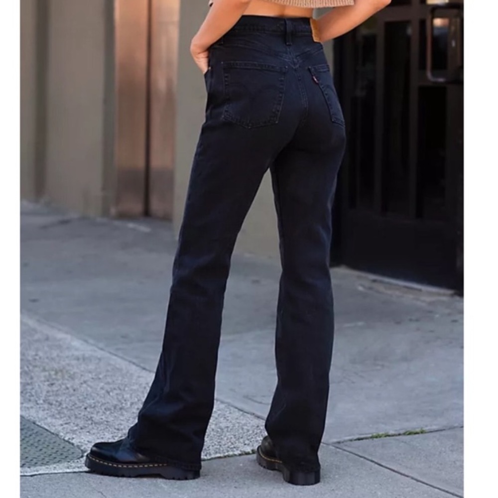Altered Levi Ribcage Black Jeans